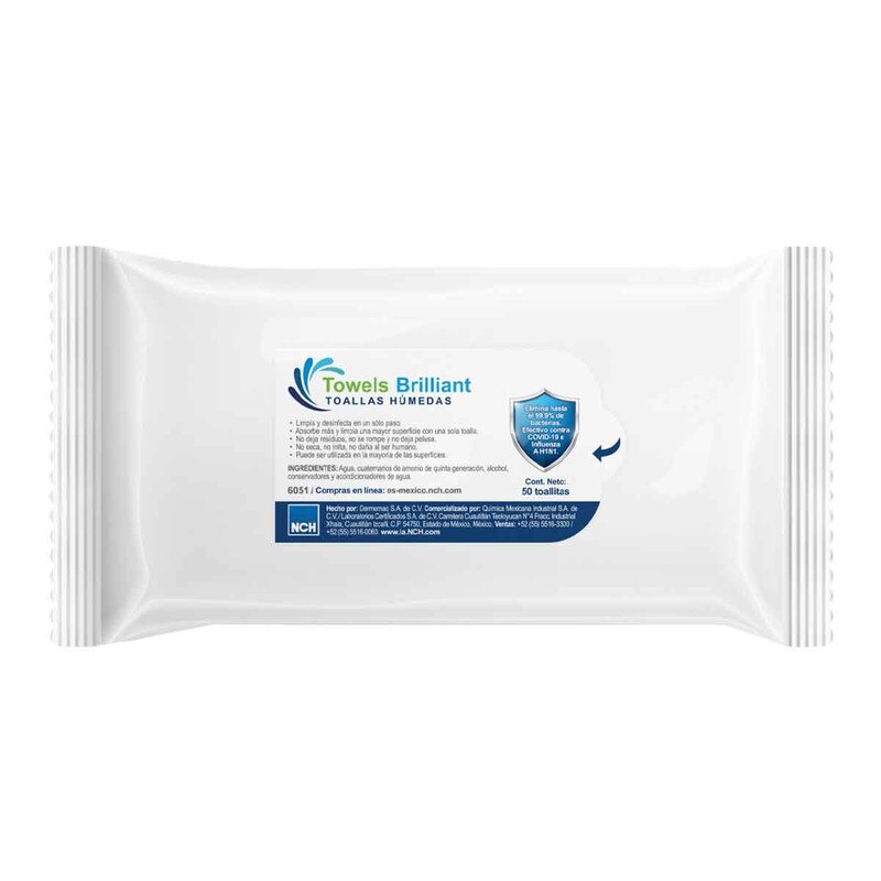toallitas-desinfectantes, "TOWEL BRILLIANT" , 600 pzas.